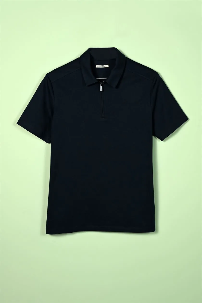 Perona   I   Mens-Thirts & Polos -Polos -Jose-Pma-Fv21-317-Navy  AS8072