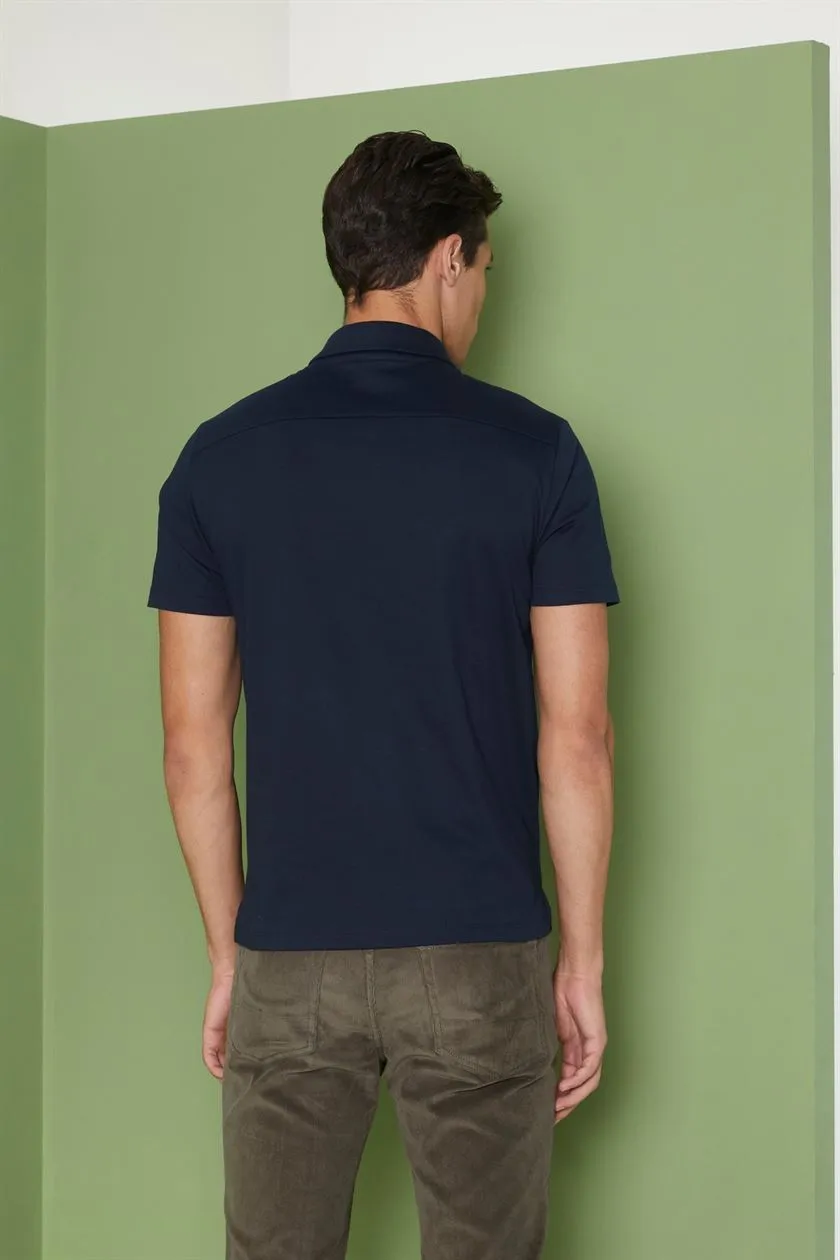 Perona   I   Mens-Thirts & Polos -Polos -Jose-Pma-Fv21-317-Navy  AS8072