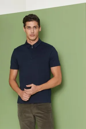 Perona   I   Mens-Thirts & Polos -Polos -Jose-Pma-Fv21-317-Navy  AS8072