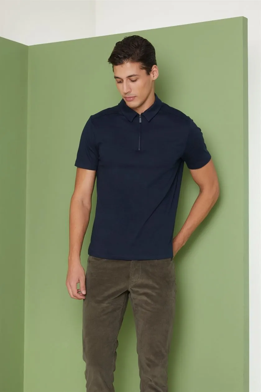 Perona   I   Mens-Thirts & Polos -Polos -Jose-Pma-Fv21-317-Navy  AS8072