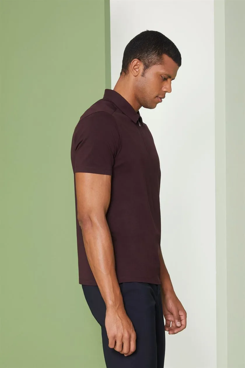 Perona   I   Mens-Thirts & Polos -Polos -Jose-Pma-Fv21-317-Wine  AS7772