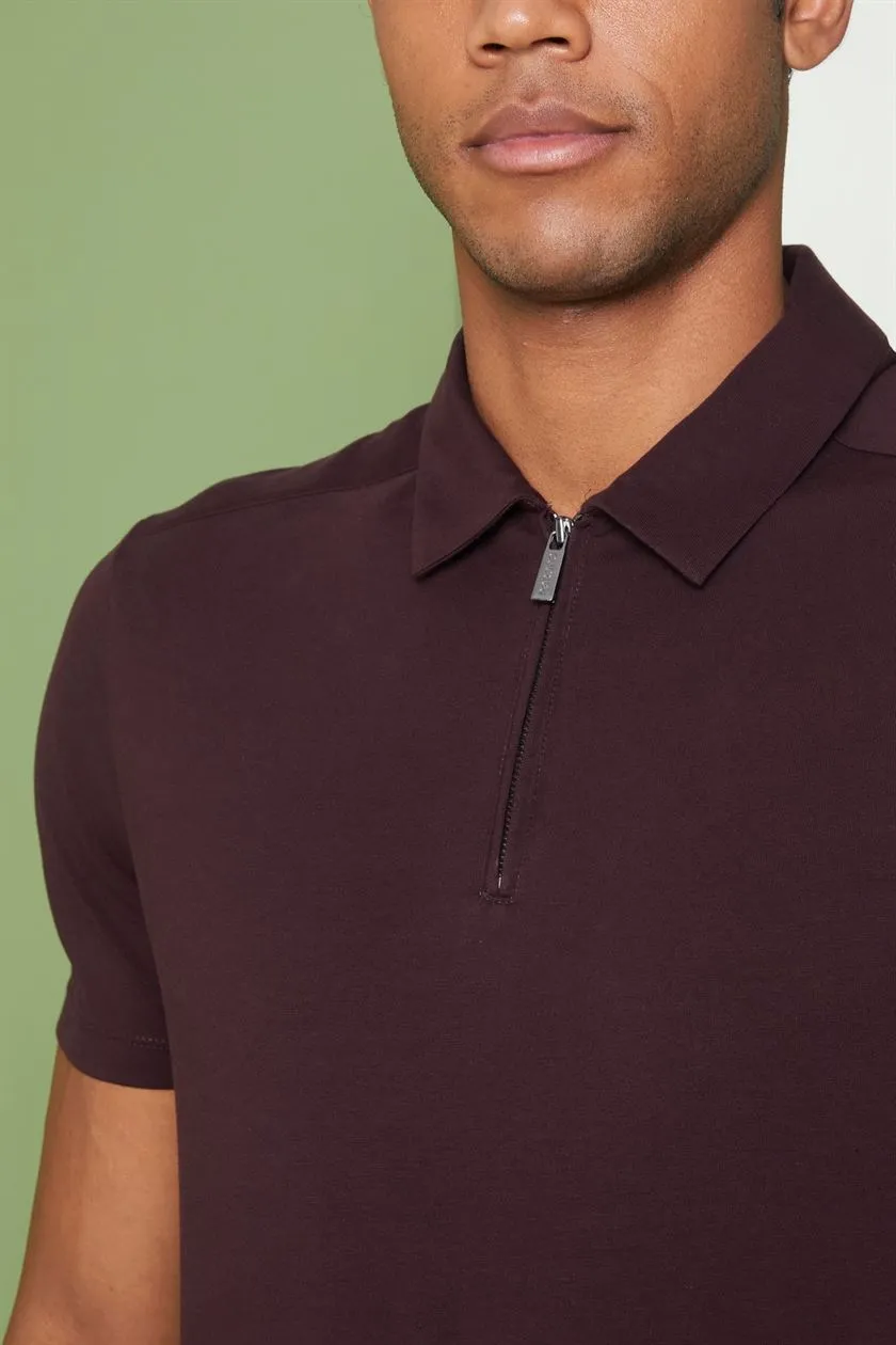 Perona   I   Mens-Thirts & Polos -Polos -Jose-Pma-Fv21-317-Wine  AS7772