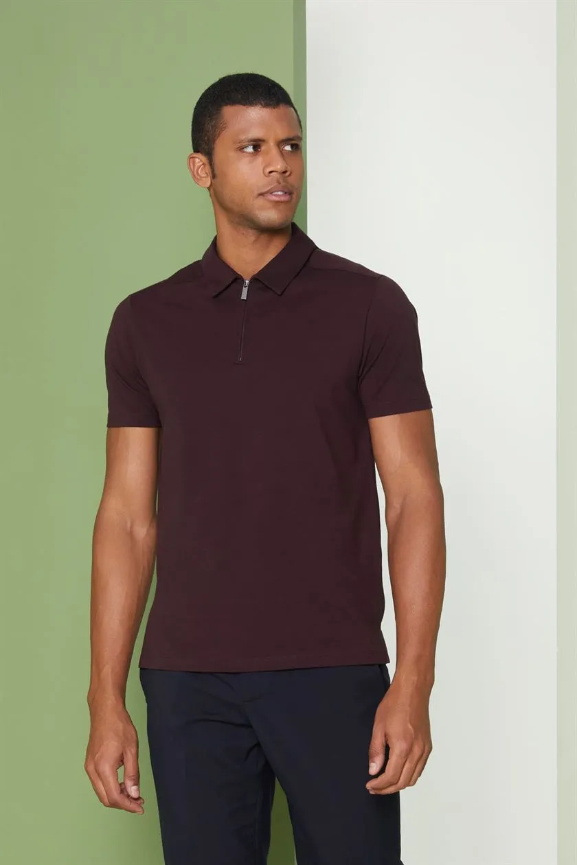 Perona   I   Mens-Thirts & Polos -Polos -Jose-Pma-Fv21-317-Wine  AS7772