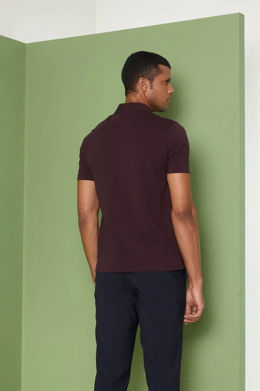 Perona   I   Mens-Thirts & Polos -Polos -Jose-Pma-Fv21-317-Wine  AS7772