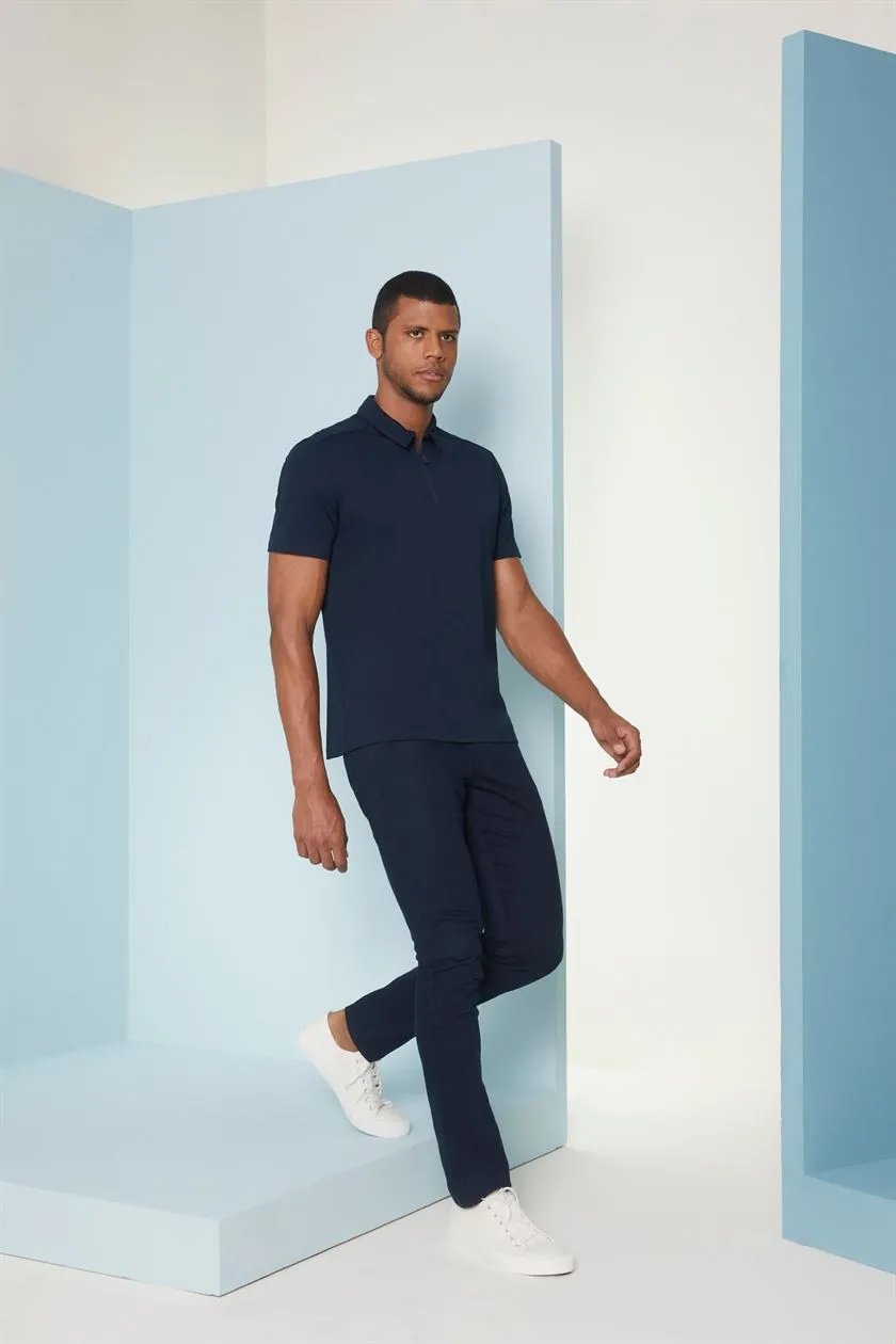 Perona   I   Mens-Thirts & Polos -Polos -Kenichi-Pma-Fv21-3002-Zip-Navy  AS7520
