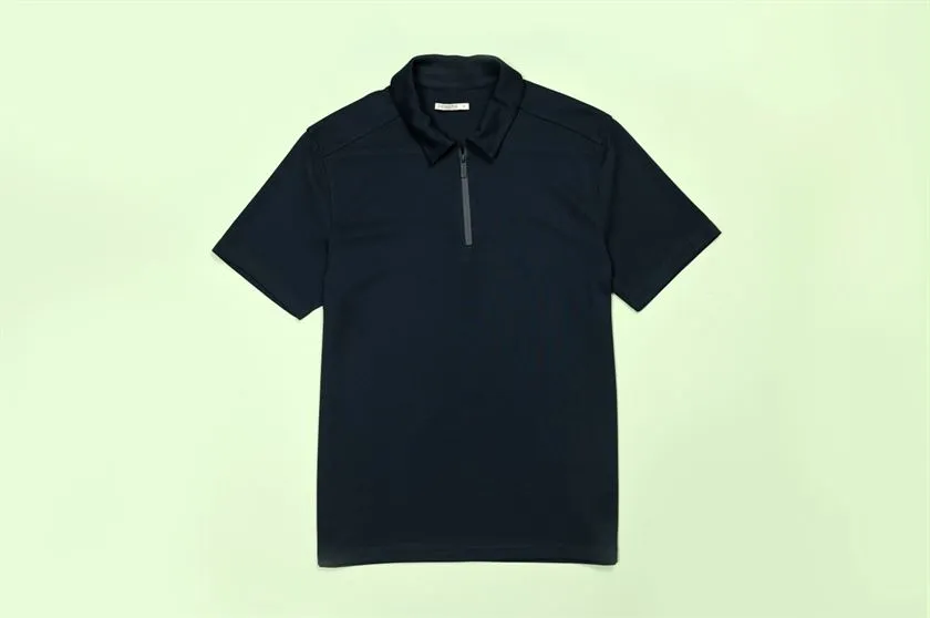 Perona   I   Mens-Thirts & Polos -Polos -Kenichi-Pma-Fv21-3002-Zip-Navy  AS7520