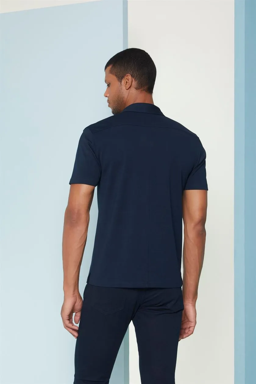 Perona   I   Mens-Thirts & Polos -Thirt-Daniel-Pma-Fv21-3002-Navy  AS7555