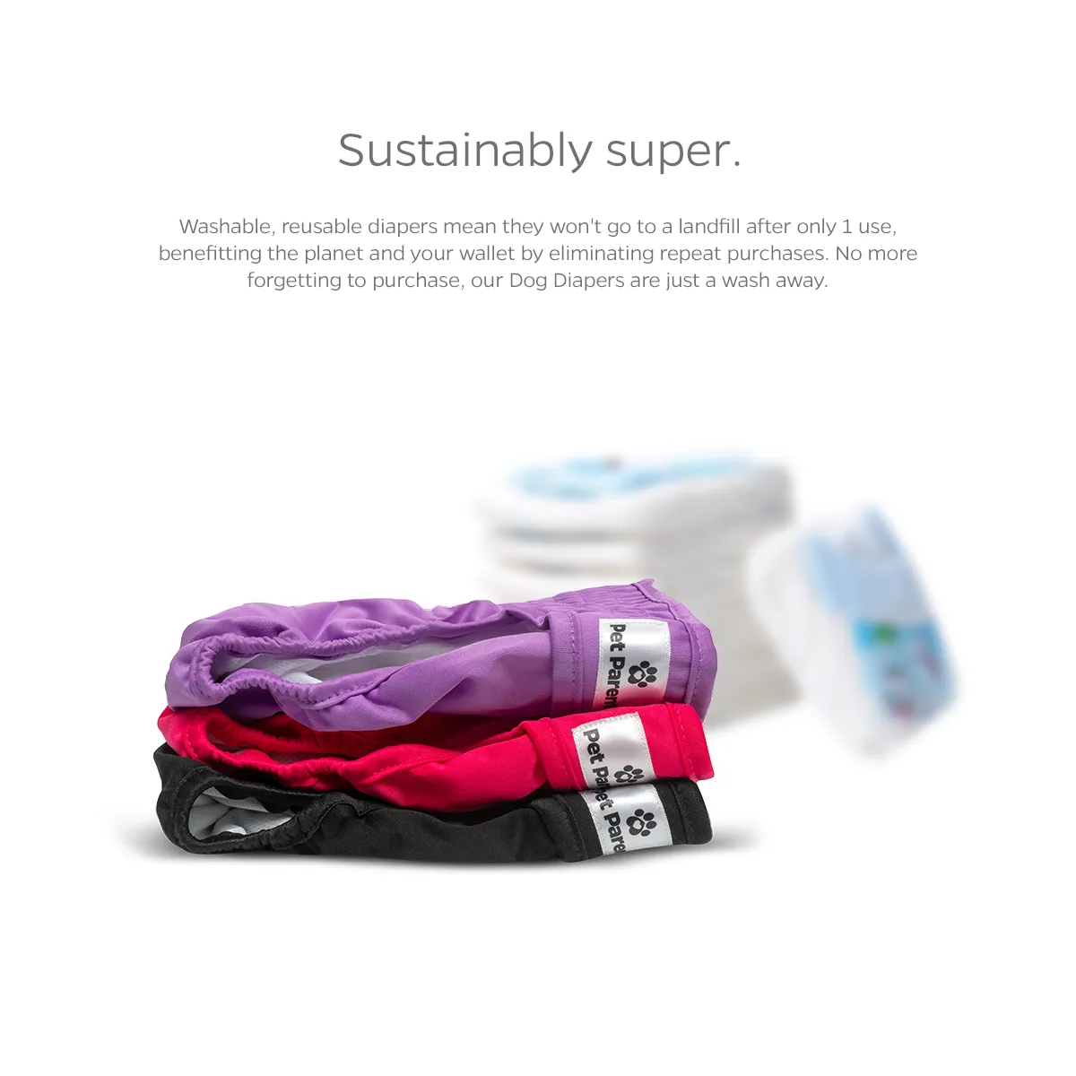 Pet Parents® - Dog Diapers (3-Pack)   Extendrs®, Washable Dog Diapers