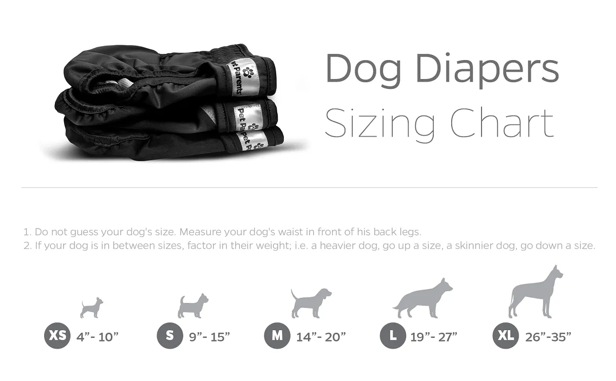 Pet Parents® - Dog Diapers (3-Pack)   Extendrs®, Washable Dog Diapers