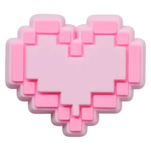 Pink Pixel Heart Jibbitz