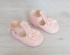 Pink T-bar soft sole shoes