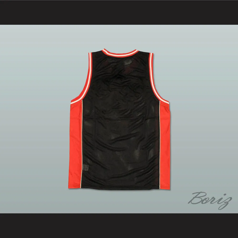 Plain Basketball Jersey Black-Red-White