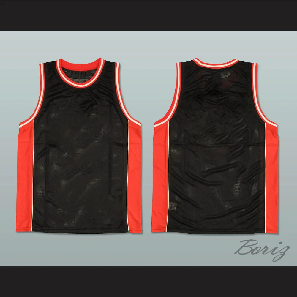 Plain Basketball Jersey Black-Red-White