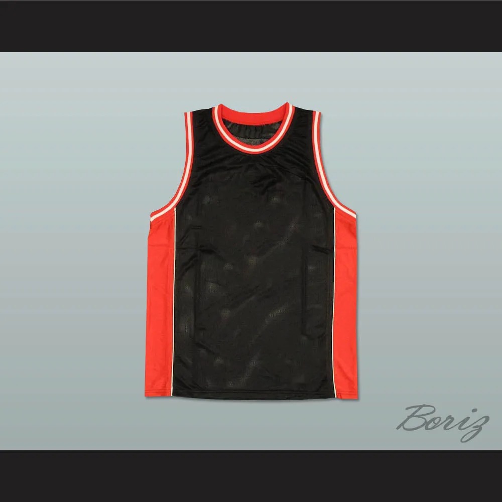 Plain Basketball Jersey Black-Red-White