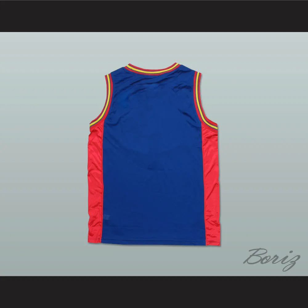 Plain Basketball Jersey Blue-Red-Yellow