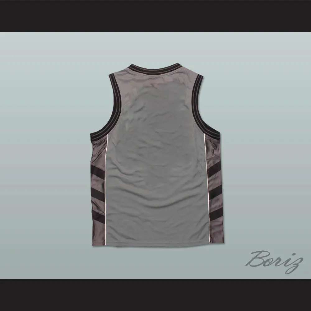 Plain Basketball Jersey Grey-Black-White
