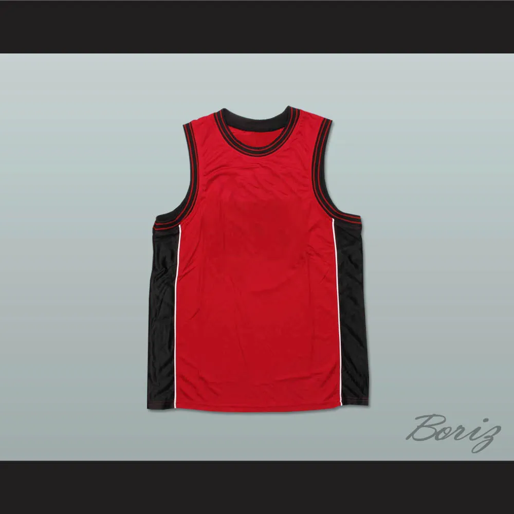 Plain Basketball Jersey Red-Black-White 3