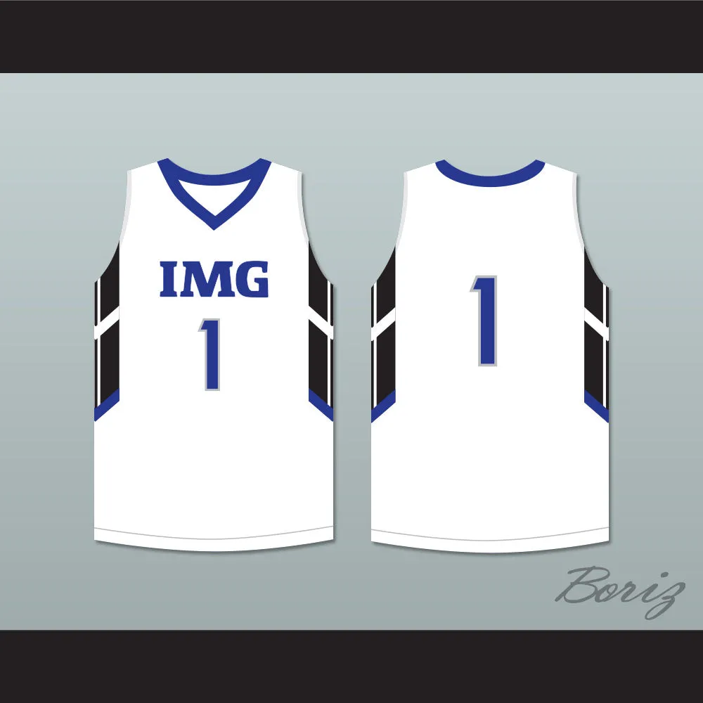 Player 1 IMG Academy White Basketball Jersey
