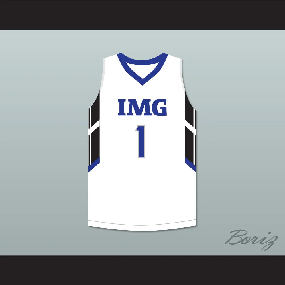 Player 1 IMG Academy White Basketball Jersey