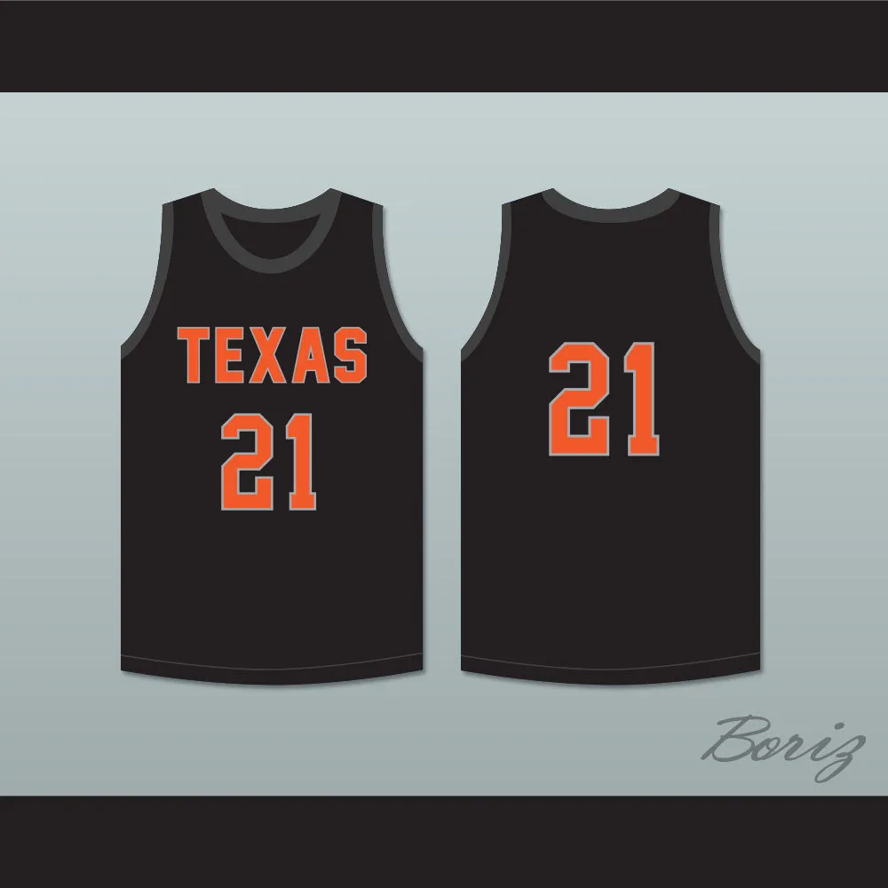 Player 21 Texas D1 Ambassadors AAU Black Basketball Jersey 2