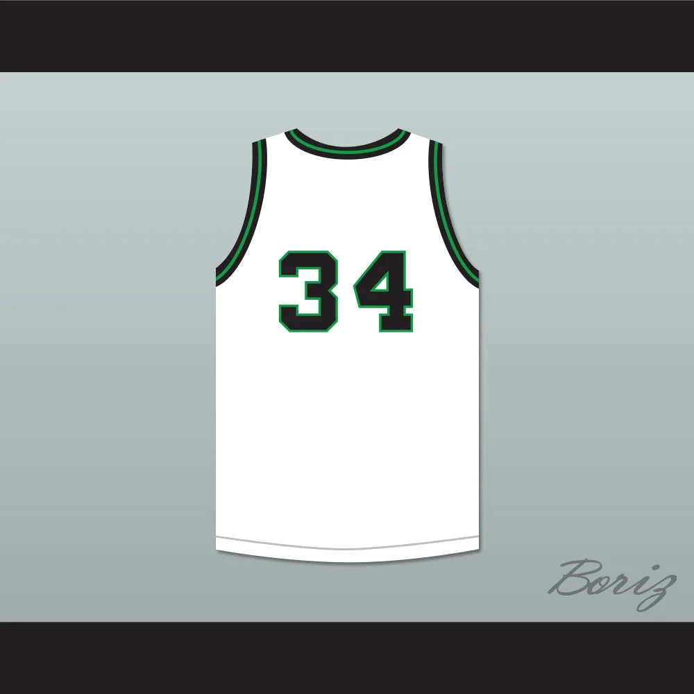 Player 34 North Dakota Fighting Hawks White Basketball Jersey