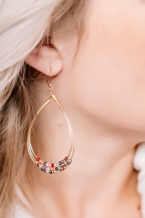 Poetry In Motion Beaded Teardrop Hoops