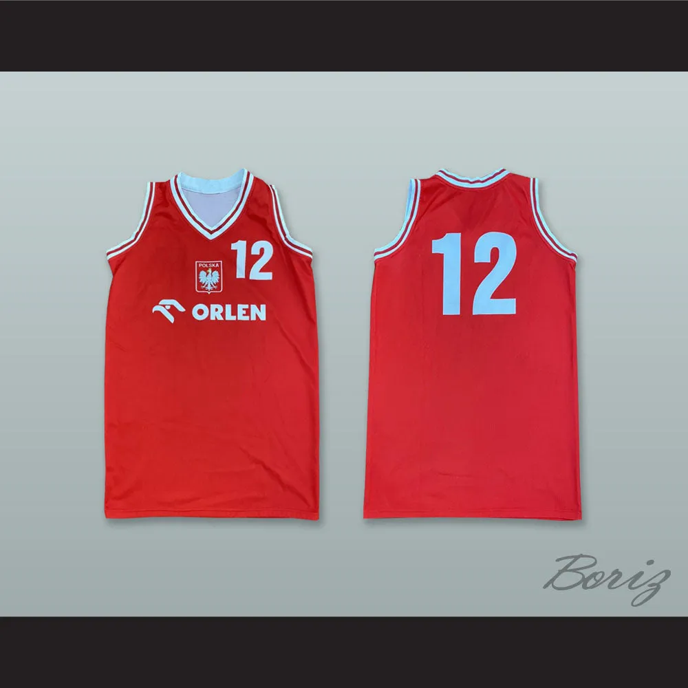 Poland National Team 12 Red Basketball Jersey