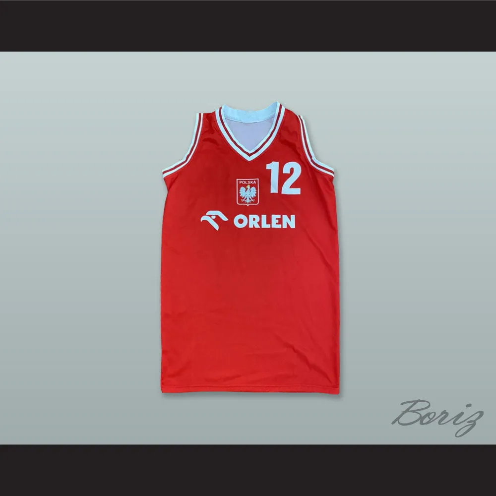 Poland National Team 12 Red Basketball Jersey