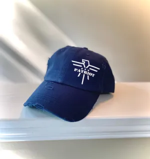 Ponytail Vintage Navy White Vinyl Logo