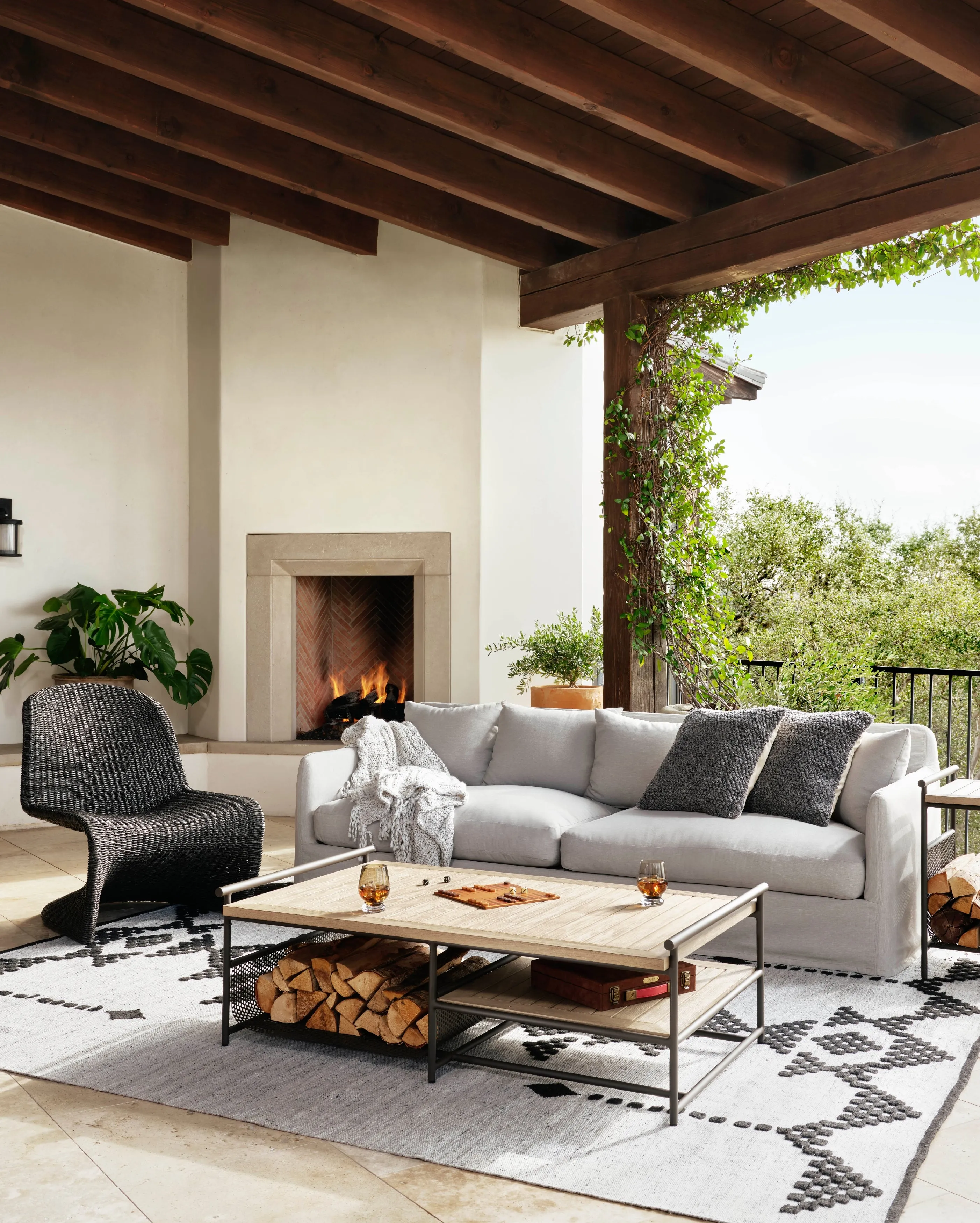 Portia Outdoor Occasional Chair-Vintage Coal