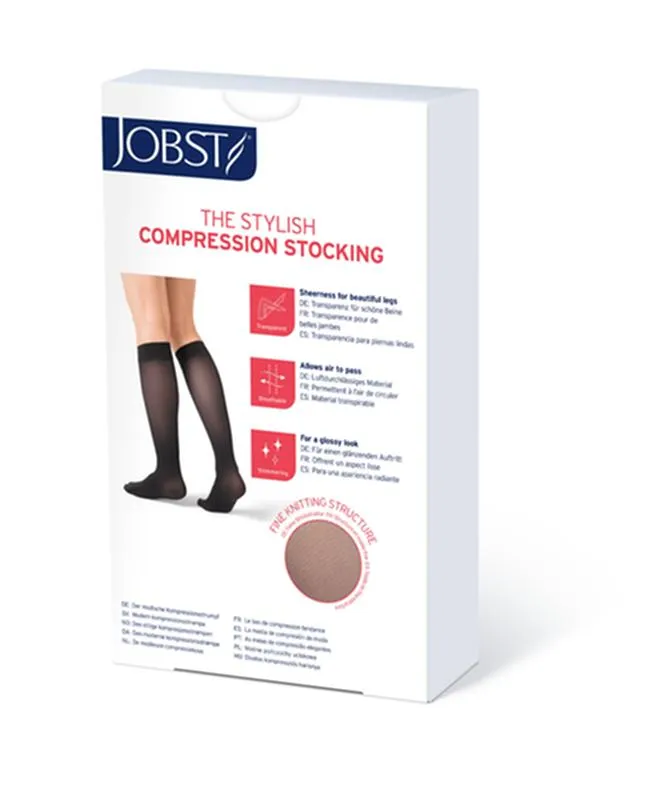 PR/1 JOBST ULTRASHEER WOMEN, KNEE HIGH, 20-30MMHG, XL, ANTHRACITE, CLOSED TOE