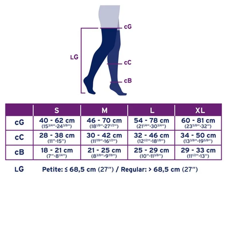 PR/1 JOBST ULTRASHEER WOMEN, THIGH HIGH W/SIL DOT BAND, 15-20MMHG, MD, NATURAL, OPEN TOE