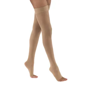 PR/1 JOBST ULTRASHEER WOMEN, THIGH HIGH W/SIL DOT BAND, 15-20MMHG, MD, NATURAL, OPEN TOE