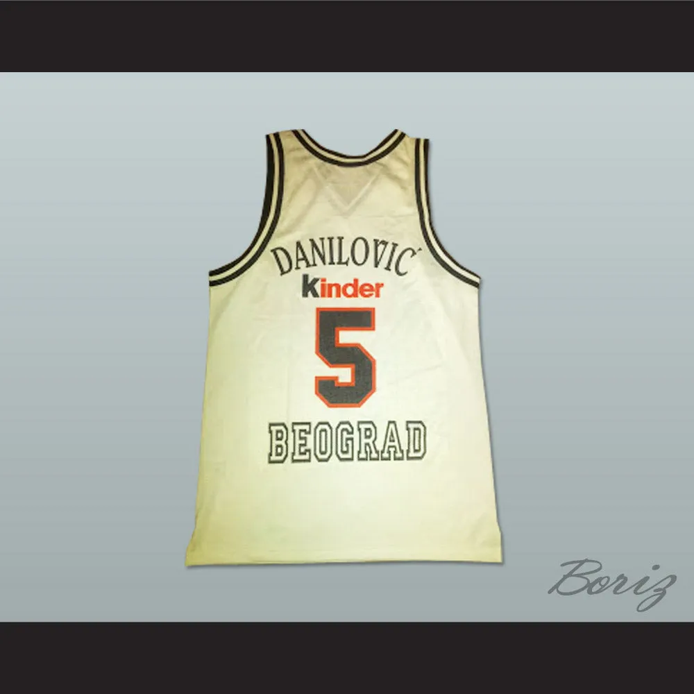 Predrag Sasha Danilovic 5 Virtus Kinder Bologna Beograd Basketball Jersey