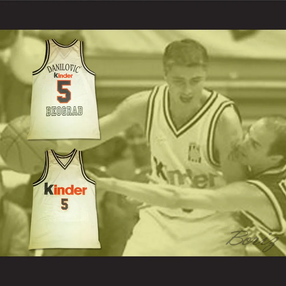 Predrag Sasha Danilovic 5 Virtus Kinder Bologna Beograd Basketball Jersey