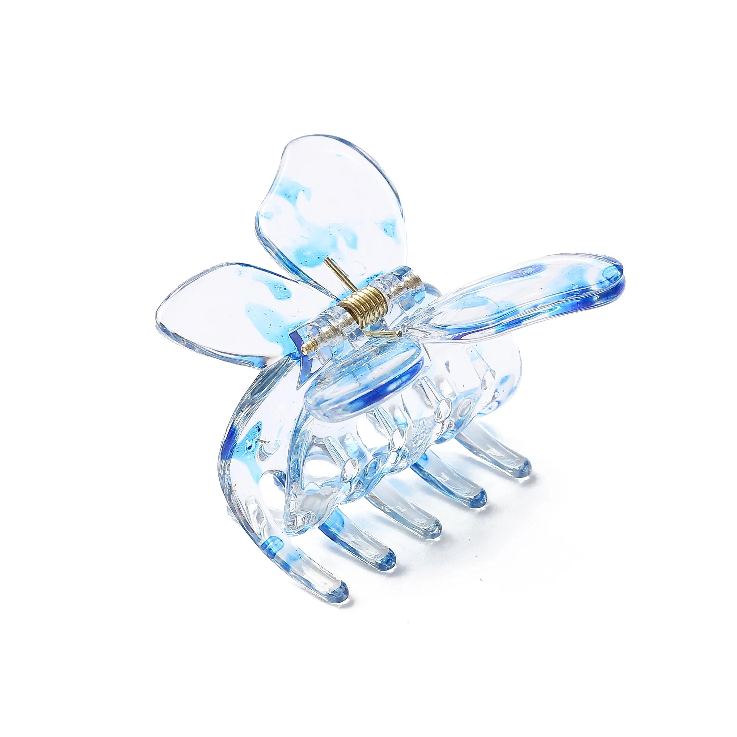 Prettyou 6cm×5cm Small Size Hair Claw Butterfly Design Comfortable Plastic All Seasons Claw Banana Clip Accessories for Women