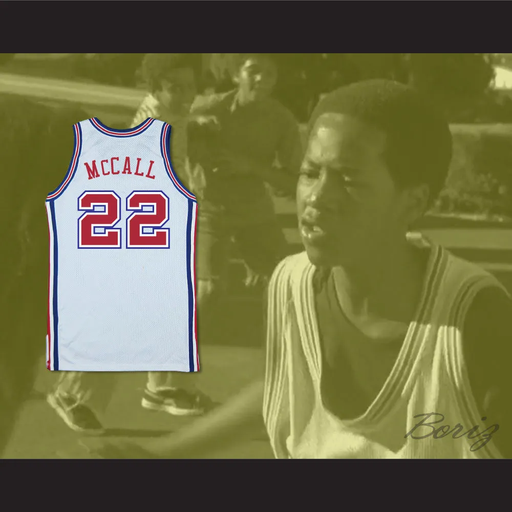 Quincy's Dad Zeke McCall 22 Pro Career Basketball Jersey Love and Basketball