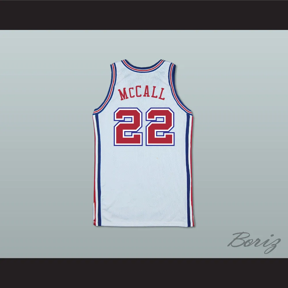 Quincy's Dad Zeke McCall 22 Pro Career Basketball Jersey Love and Basketball