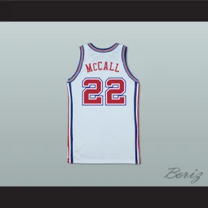Quincy's Dad Zeke McCall 22 Pro Career Basketball Jersey Love and Basketball