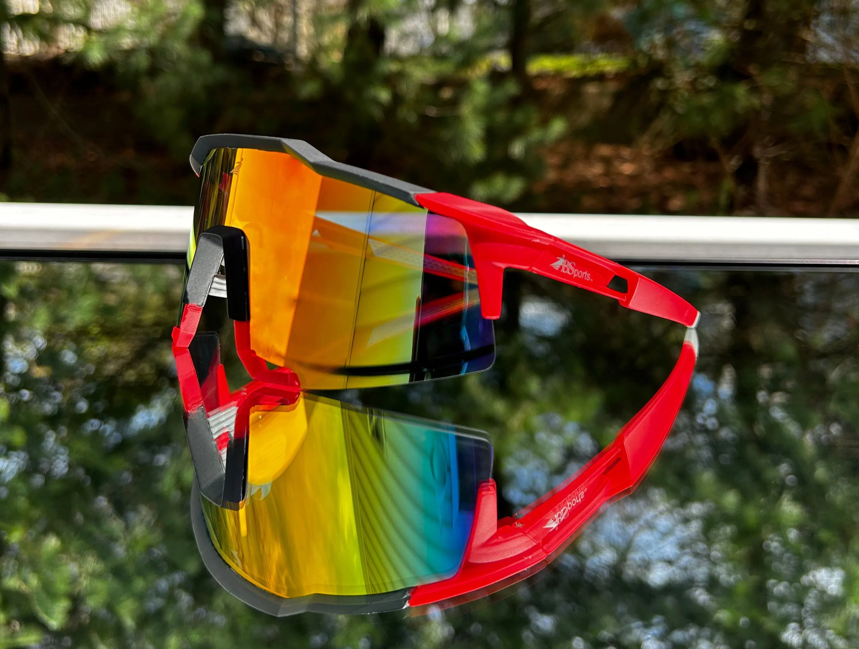 "Eclipse" Sports Performance Sunglasses (Red w/ Black)