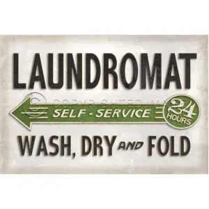 "Laundromat" Vinyl Floorcloth