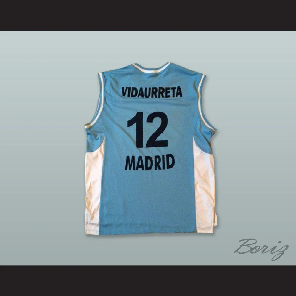 Rafa Vidaurreta 12 CB Estudiantes Madrid Spain Light Blue Basketball Jersey