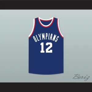 Ralph Beard 12 Indianapolis Olympians Blue Basketball Jersey