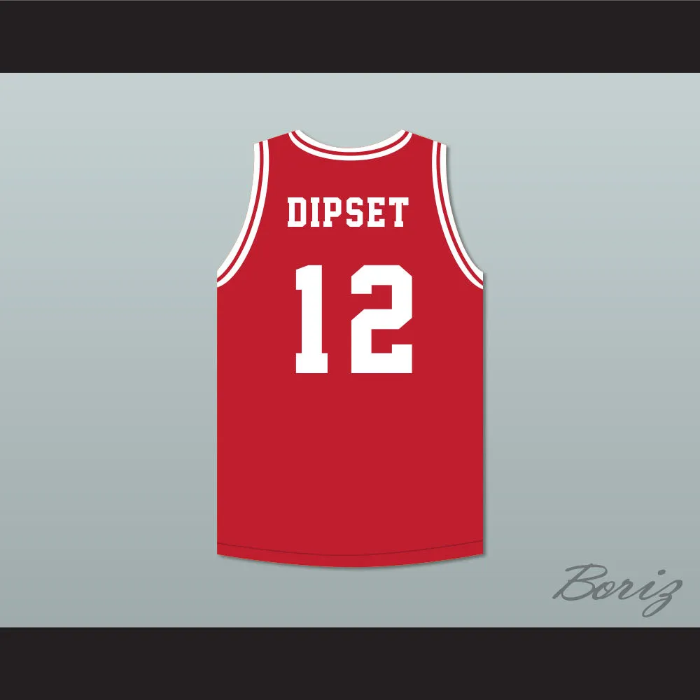 Rapper Cameron Giles 'Dipset' 12 Navarro College Red Basketball Jersey