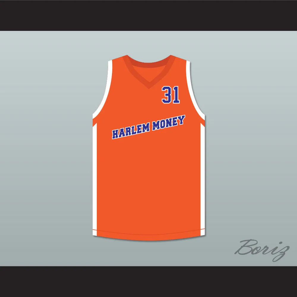 Reggie Miller Lights 31 Harlem Money Basketball Jersey Uncle Drew