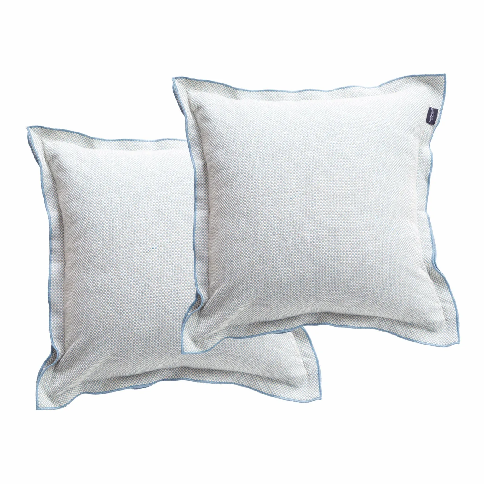 Renee Taylor Campbell Stone washed Yarn-dyed Cushion Twin Pack 50 x 50 Cms Polyester Filled Sky