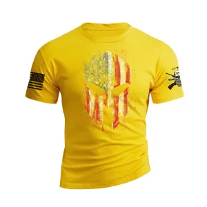 RETRO SPARTAN USA FLAG 100% COTTON GRAPHIC TEE
