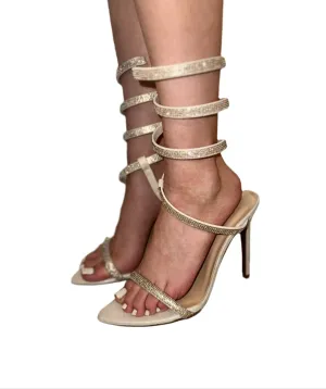 RHINESTONE SPIRAL STILETTO HEEL CARMY-67