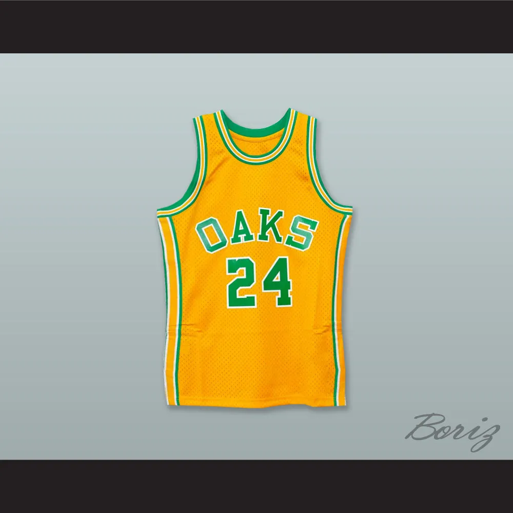 Rick Barry 24 Oakland Oaks Yellow Basketball Jersey