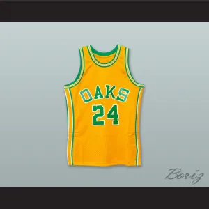 Rick Barry 24 Oakland Oaks Yellow Basketball Jersey